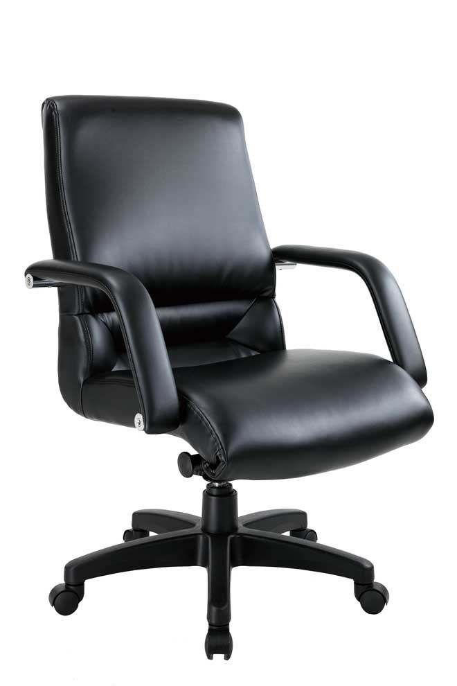HP02KV惠普中背黑透氣皮椅