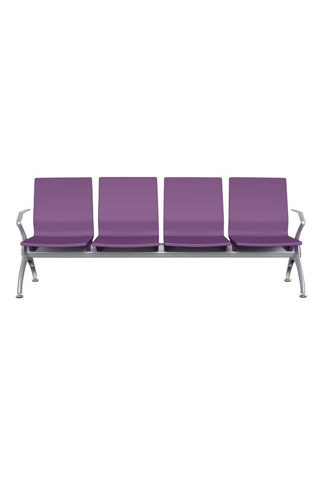 JU42 四人2手機場椅 PU墊 - 後側面135 度視角