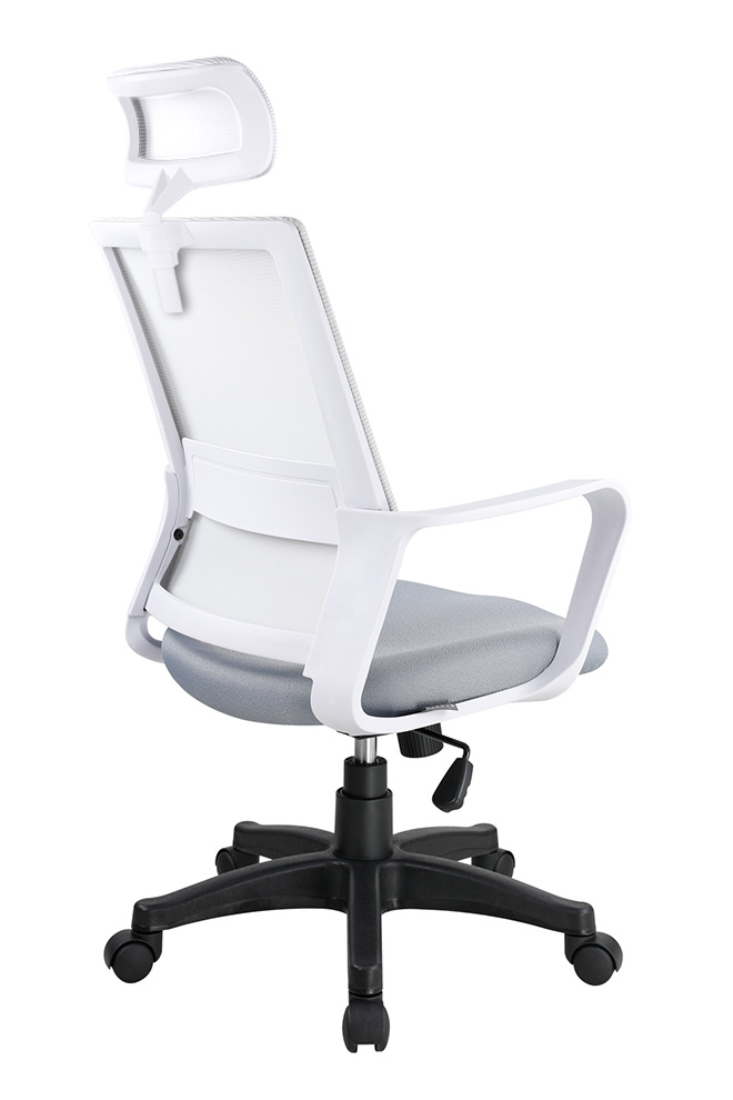 LB01TG 藍博主管網椅灰白框 - 後側面135 度視角