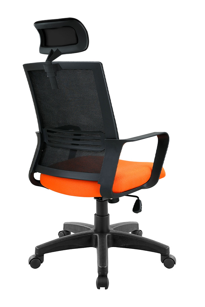 LD01TG 萊德高背扶手網椅 - 後側面135 度視角