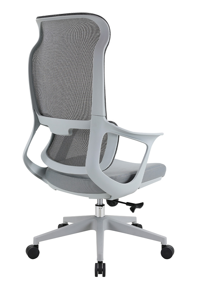 LR01TG-G 拉斐爾主管網椅灰框 - 後側面135 度視角