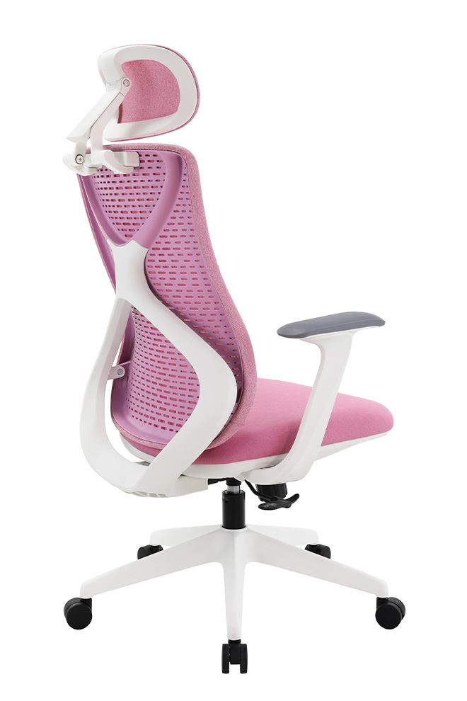 MU01STG 沐月高背主管椅 - 後側面135 度視角