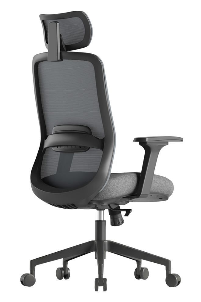 NQ01SG 妮可高背網椅 - 後側面135 度視角