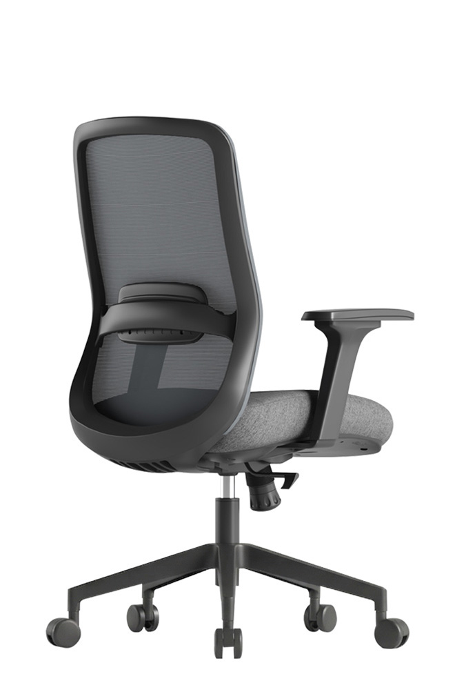 NQ02SG 妮可扶手網椅 - 後側面135 度視角