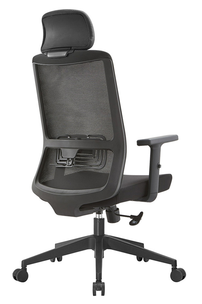 RZ01STG 雷傑高背網椅 - 後側面135 度視角