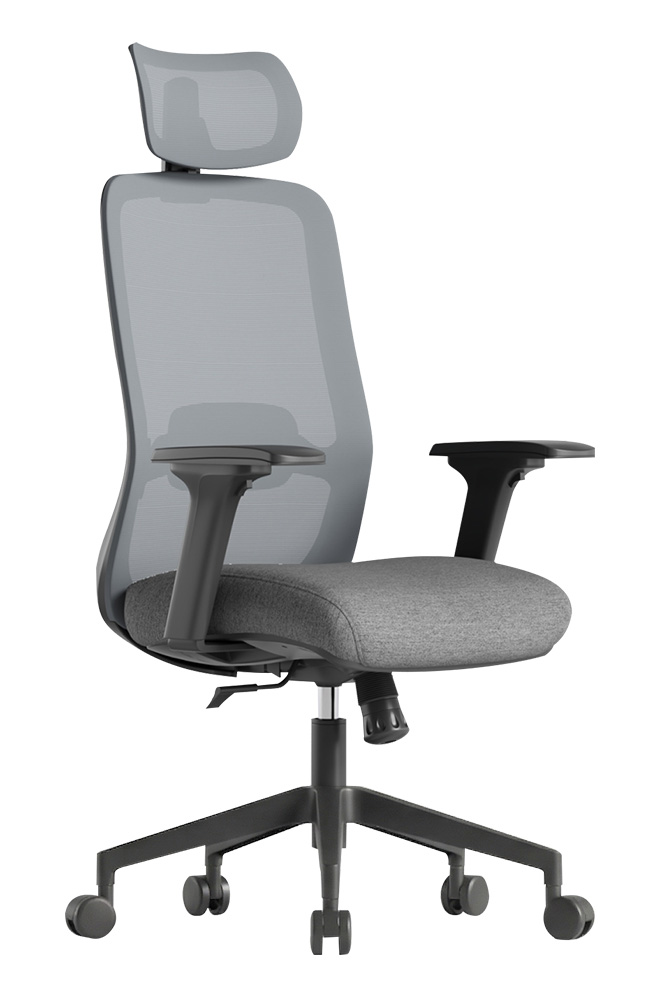 NQ01SG 妮可高背網椅 - 側面 45 度視角