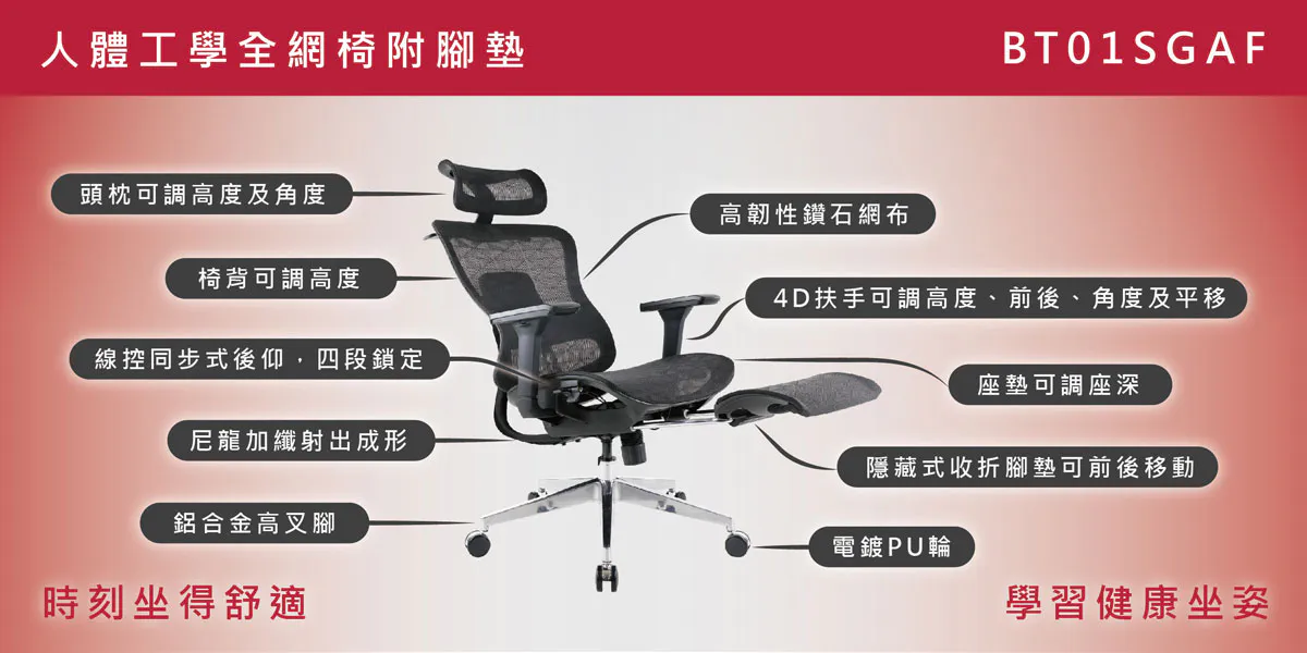 113年4月人體工學椅全網椅