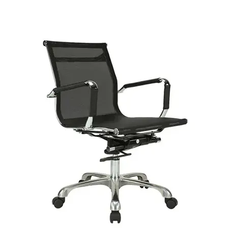 愛馬士電鍍扶手網椅