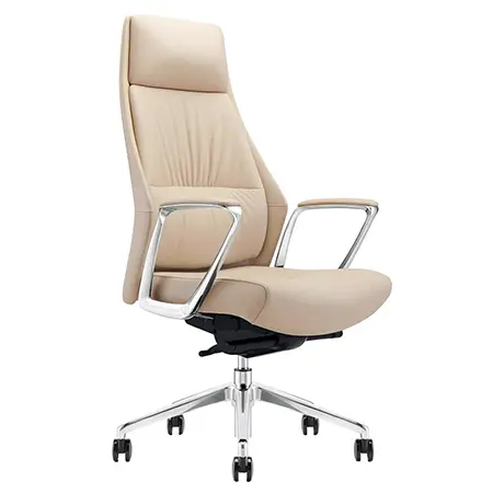 海奎主管皮椅.米色半牛