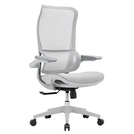 LY01SG-G 拉菲折疊手高背全網椅灰框