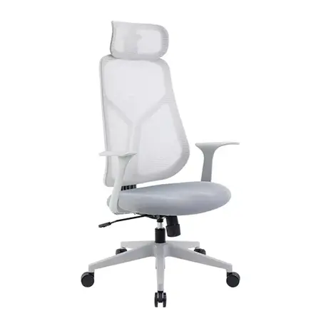 尼歐高背網椅灰框