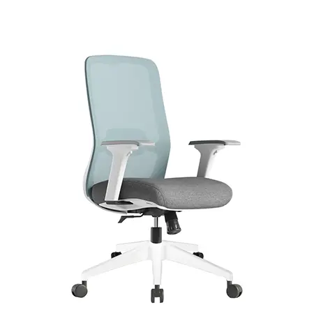 妮可扶手網椅白框