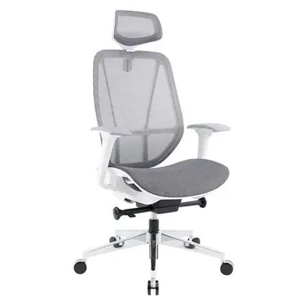 努拉高背全網椅白框