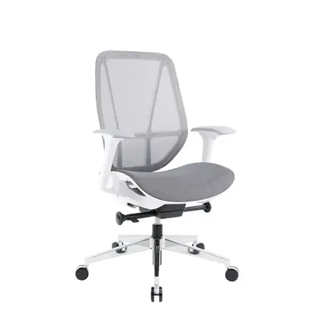 努拉扶手網椅白框