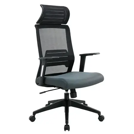 瑞愛固定手高背網椅